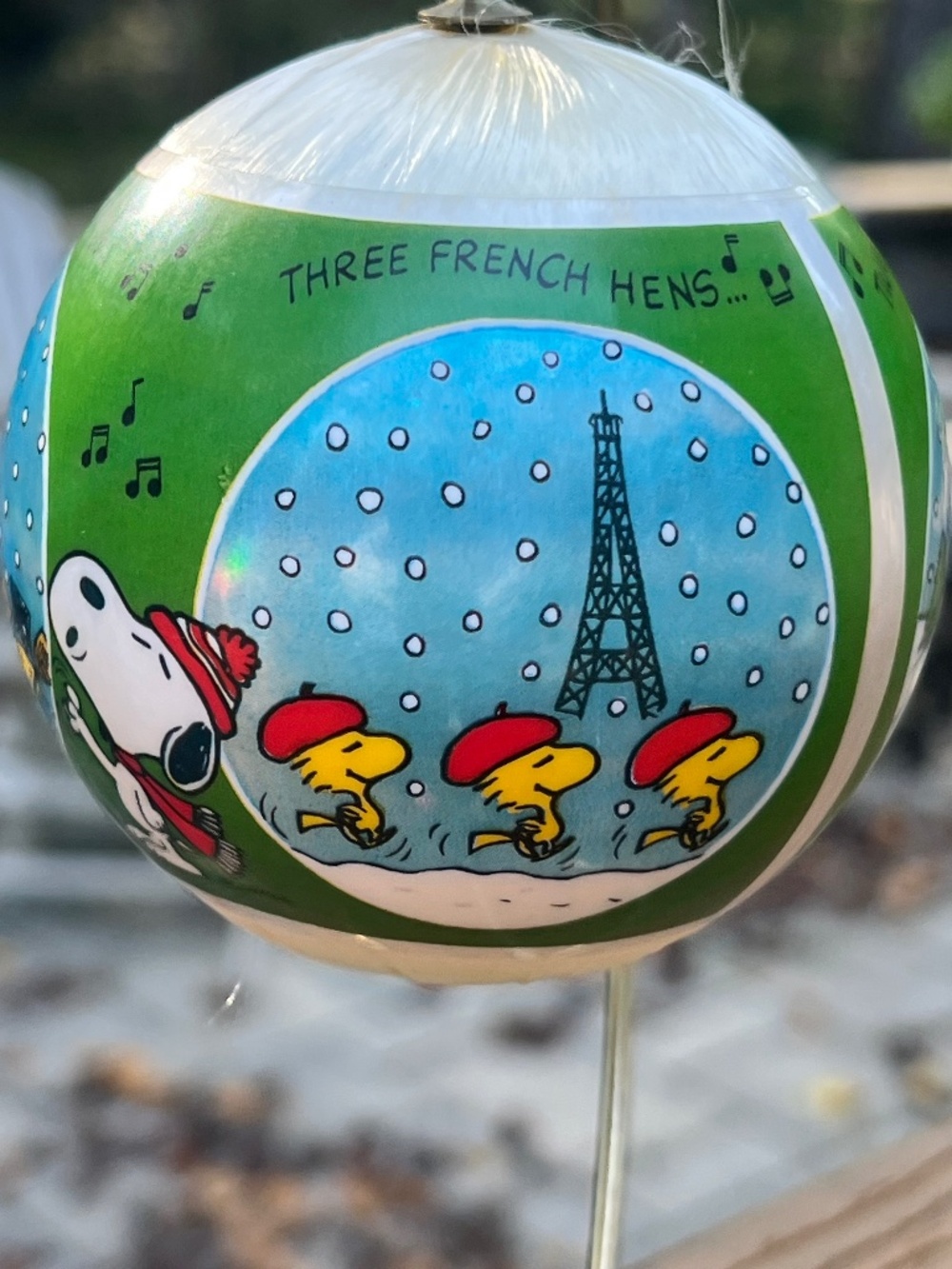 Hallmark Unbreakable Satin Ornament, “Peanuts” dated 1980. Woodstock.